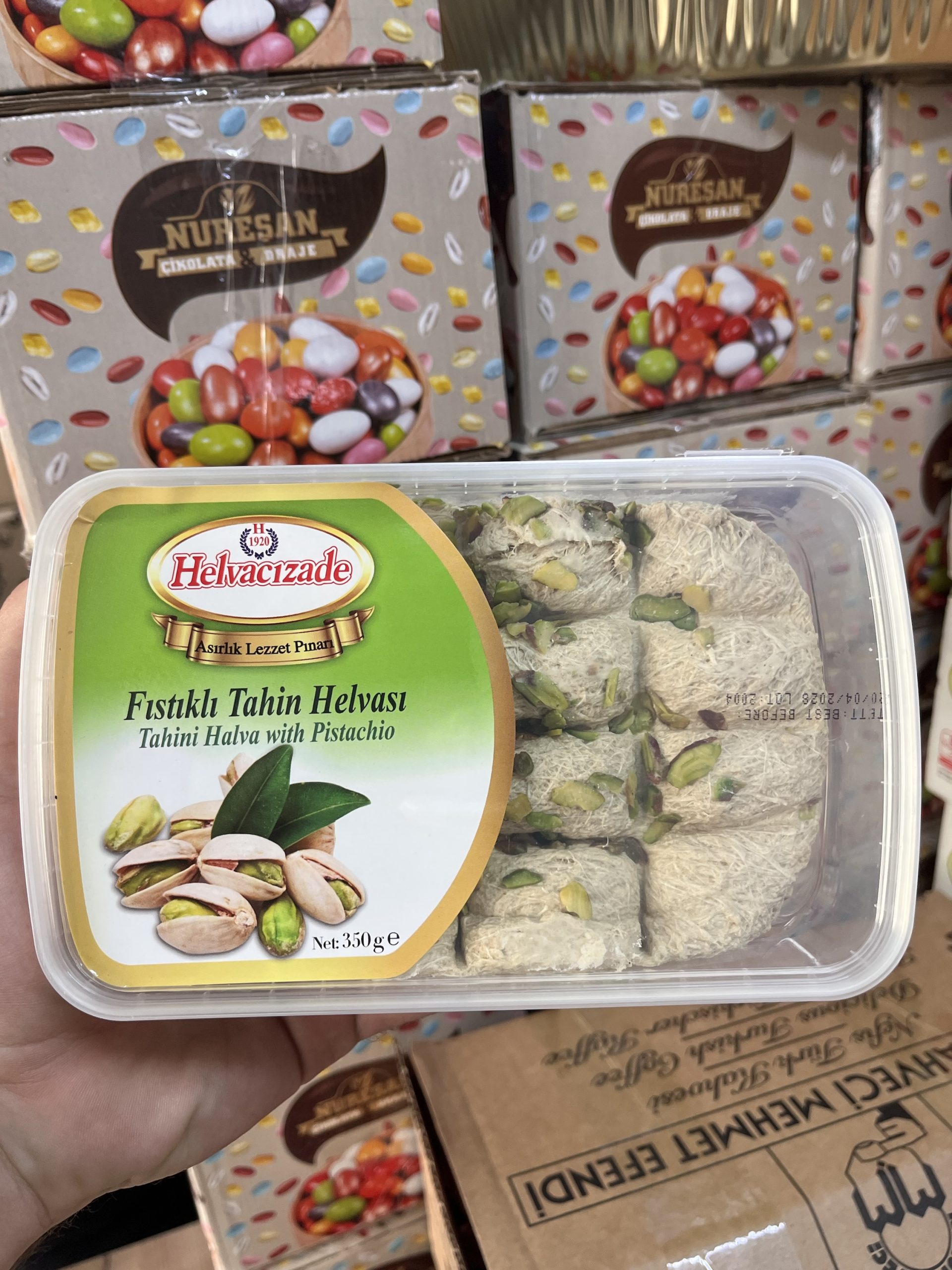 Турецька халва тахінна фісташка 350г